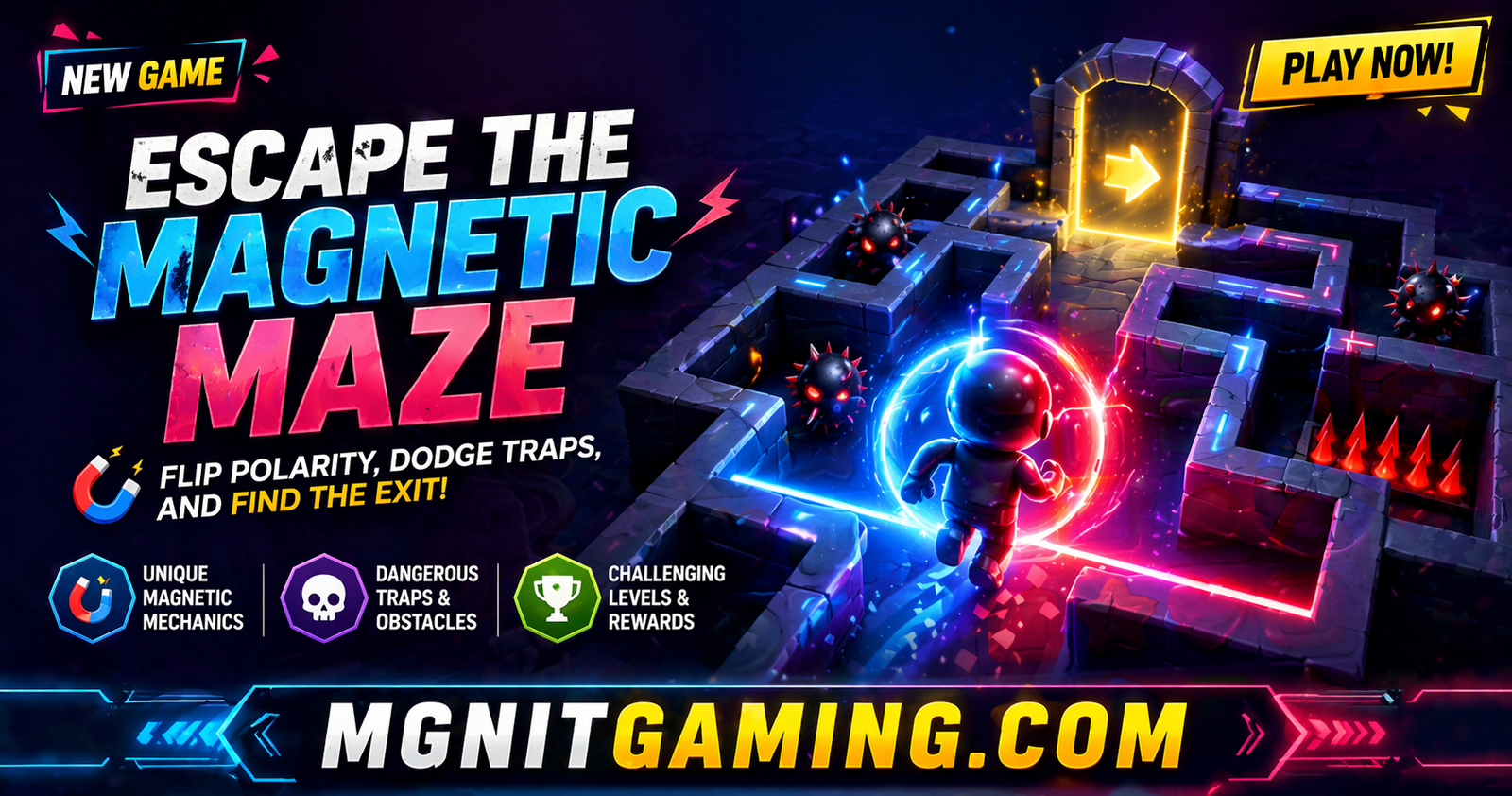 Escape the Magnetic Maze | A Mind-Bending Puzzle Adventure | Play Free on MGNiT Gaming